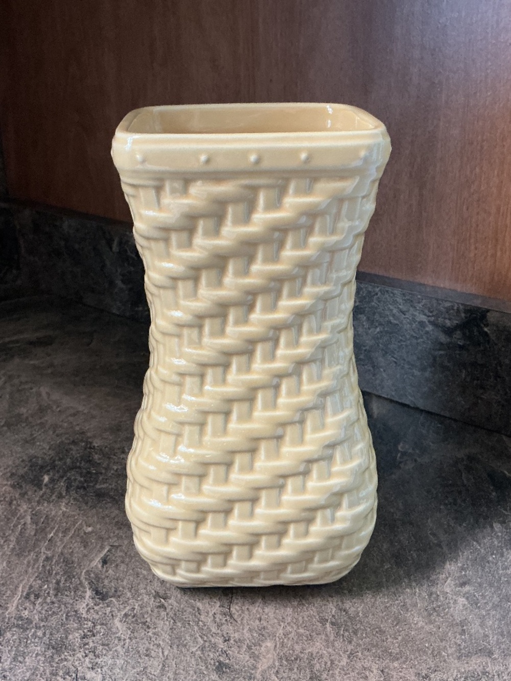 Longaberger Pottery Small Vase - Butternut